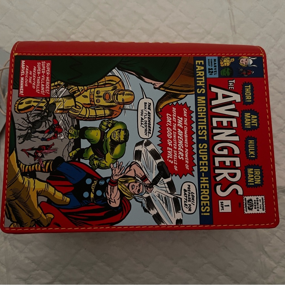 Disney Marvel Avengers Comic Book Loungefly Crossbody Bag NWT